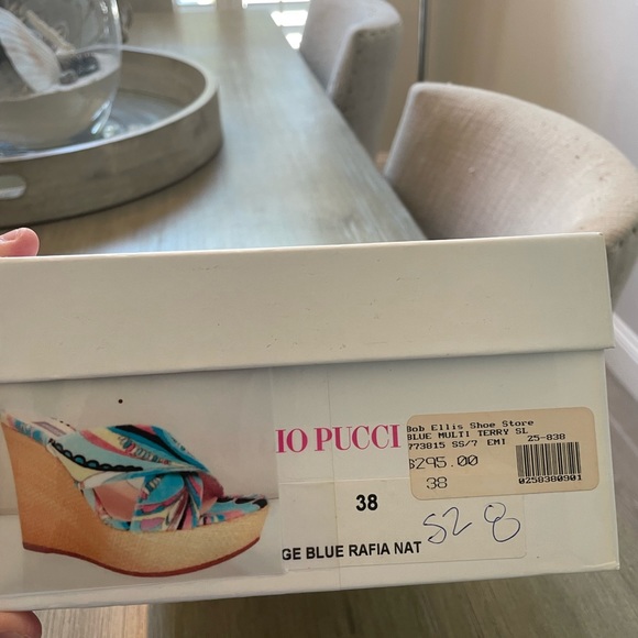 Pucci size 38 blue multi Terry slide in original box - Picture 2 of 11